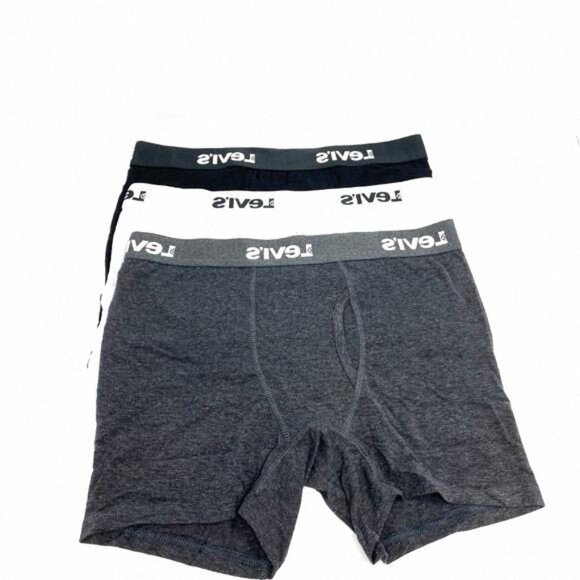Levi’s 3 Pack Men’s Size Boxer Brief Cotton 0585 37453 White Black - Picture 1 of 8